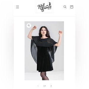 Hell Bunny Draco Velvet Mini Dress